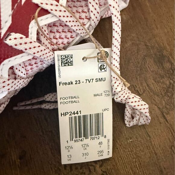 Adidas Freak 23-7V7 SMU Men's Football Cleats White / Red Size 13 HP2441 - Picture 8 of 9